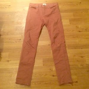 Rust colored skinny jeans