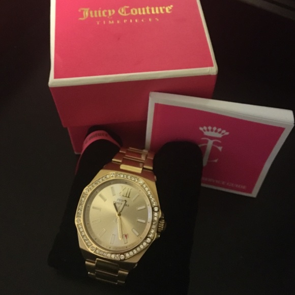 Juicy couture large face gold plated watch