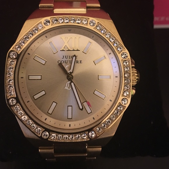 Juicy couture large face gold plated watch