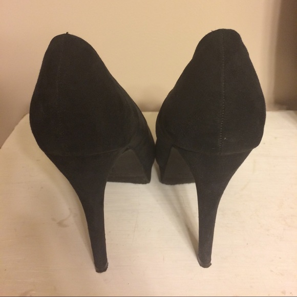 Black felt heels 👠 - Picture 2 of 6