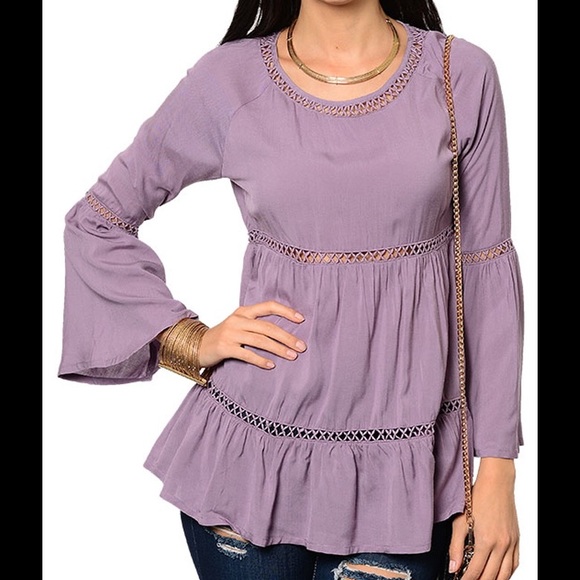 Tops - NEW Lilac Boho Tunic Top SZ S