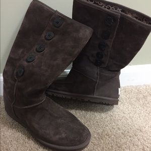 Brown button Uggs