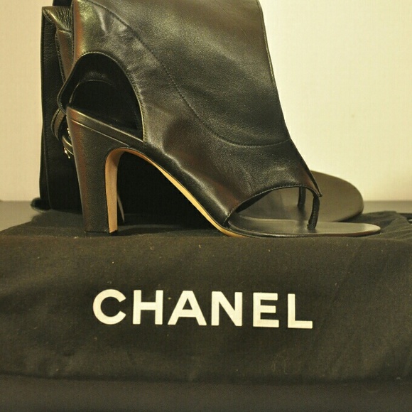 100% AUTHENTIC  CHANEL THONG OVER THE KNEE BOOT - Picture 2 of 4