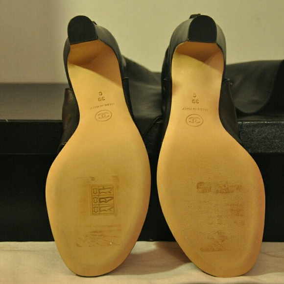 100% AUTHENTIC  CHANEL THONG OVER THE KNEE BOOT - Picture 3 of 4