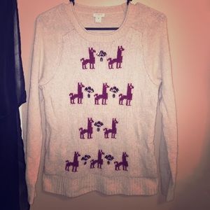 J. Crew llama sweater