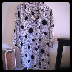 Vintage Black and White Dress/Kimono