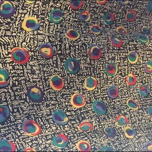 Multicolor Retro vintage print kimono coverup