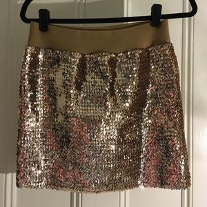 Lily White Copper Embellished Skirt