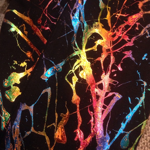 Last Pair! Metallic Graffiti Yoga Pants - Picture 3 of 4