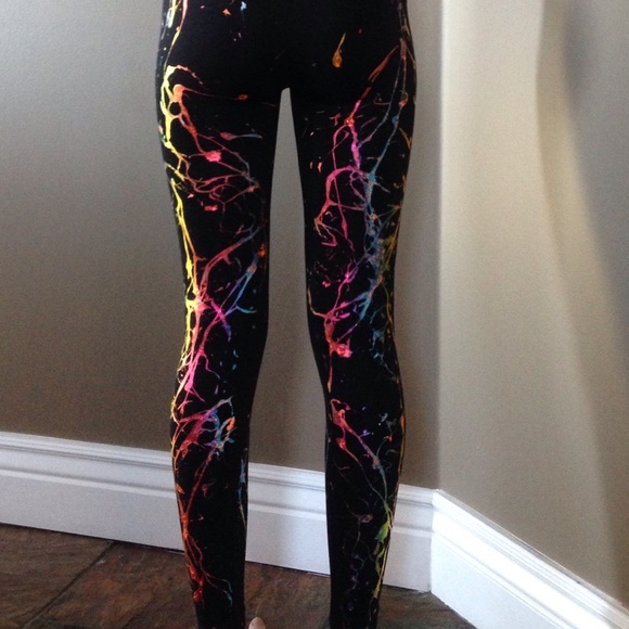 Last Pair! Metallic Graffiti Yoga Pants - Picture 4 of 4