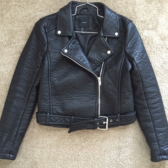 Faux Leather Moto Jacket