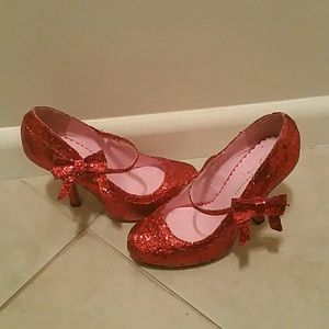 Red Glitter Heels - Size 7