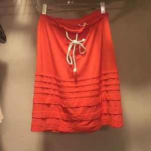Nordstrom orange cover up skirt