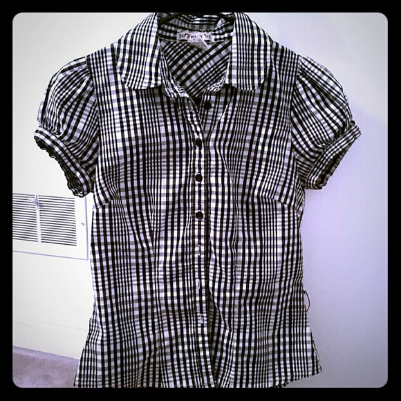 Forever Plaid Button Down Top