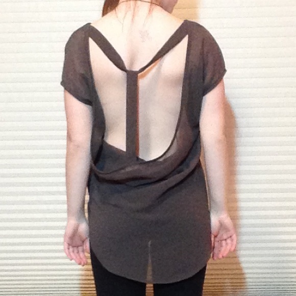Gray, Sheer Top