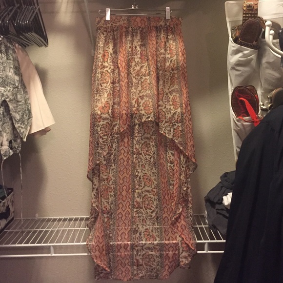Orange and cream print