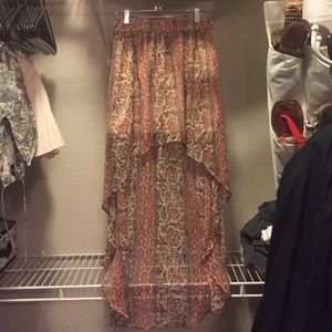 Orange and cream print