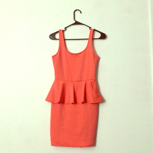 Fitted peplum dress.