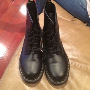 Doc Martin black leather boots