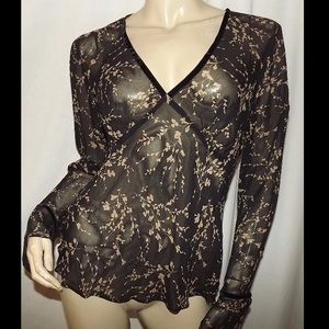 BANANA REPUBLIC Black Silk Shirt Size S