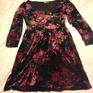 Velvet Floral Dress