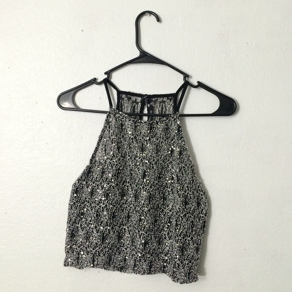 Sequin crop top.