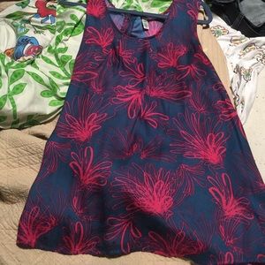 Printed racer back tank with zipper detailing