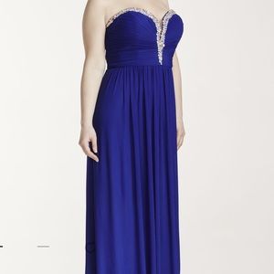 Royal blue prom dress from David's bridal