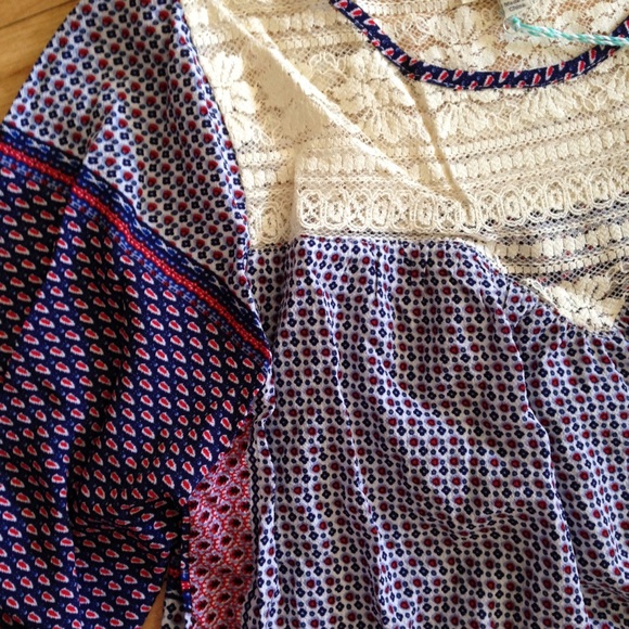 ❗️LAST ONE-M❗️ Patchwork Lace Pocket Mini Dress - Picture 4 of 4