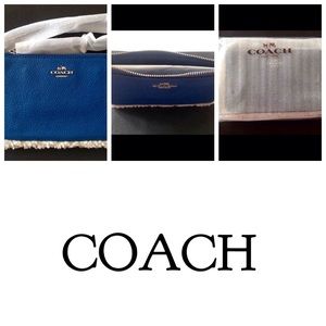 NWT Authentic Coach Wristlet - Shearling & Leather