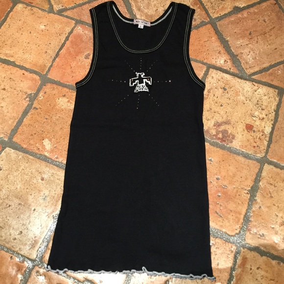 Never worn no tags black tank with eagle and studs