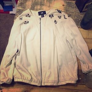 Light Grey Zip Blazer