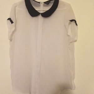 DARLING BLACK AND WHITE BLOUSE