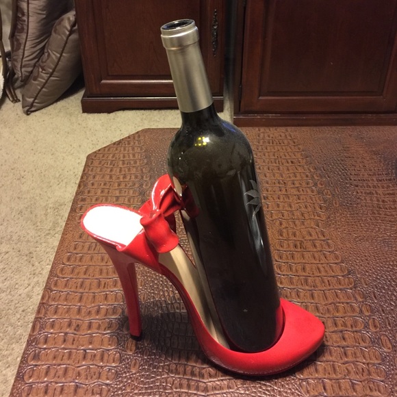 Red High Heel Wine Holder with Bow - Ceramic - Picture 4 of 4