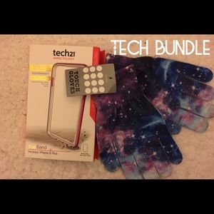 Pink iPhone 6 Plus Bumper Case + Touch Gloves