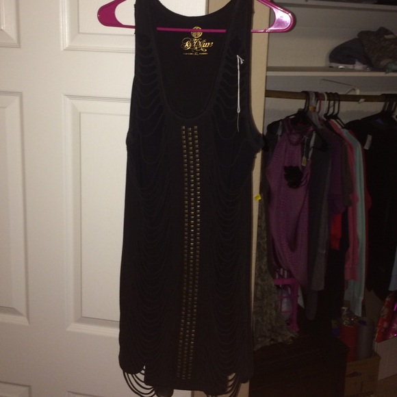Xlarge black dress with slashes And studs - Picture 1 of 2