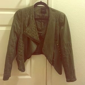 Dark/olive green forever 21 military jacket