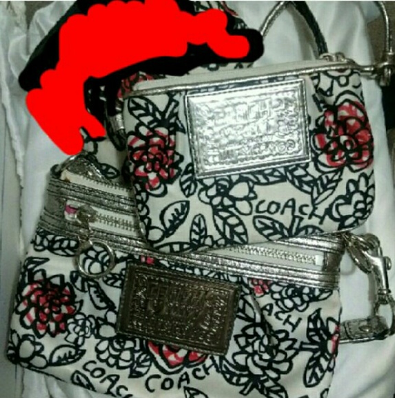 Coach Handbags - Floral Graffiti Poppy Bundle
