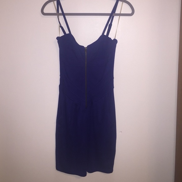 Bustier Zippered Dress - Royal Blue