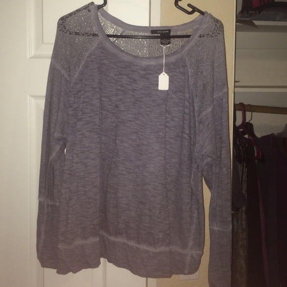 Large grey knitted sweater