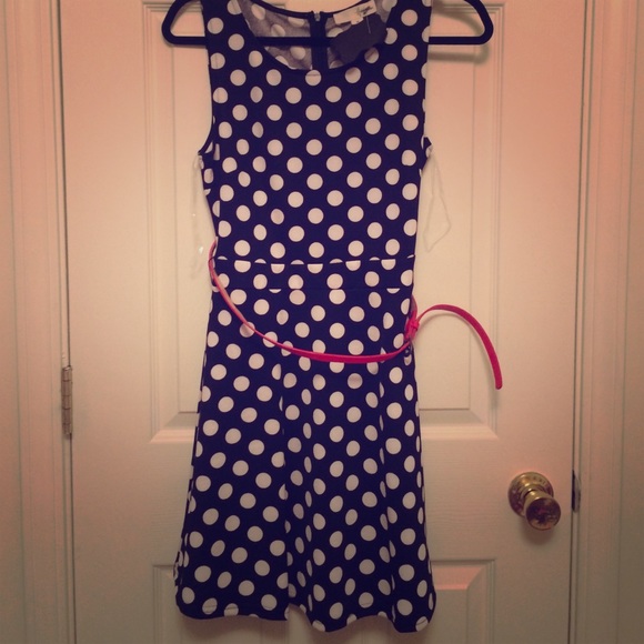 New Gorgeous Black Polka Dot Dress