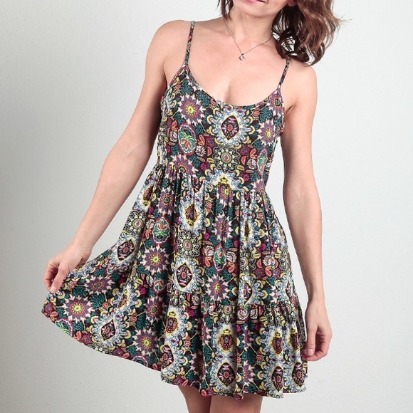 Nasty Gal Clear out! Floral boho print baby doll sun dress from Sarah