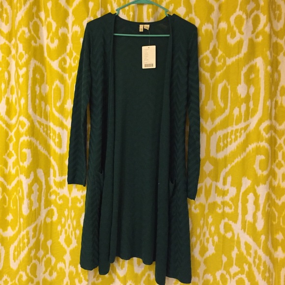 Green cardigan