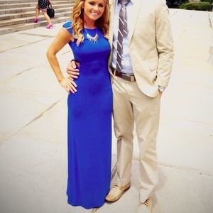 bebe maxi blue dress