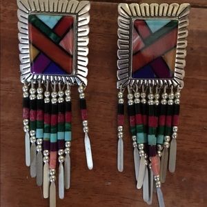 Native American Inspired Sterling Silver Earrings