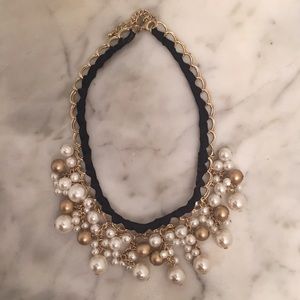 Gold and white pearl necklace