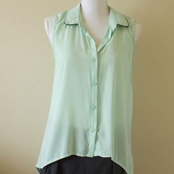 Forever 21 high low mint top