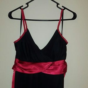 Black and magenta dress