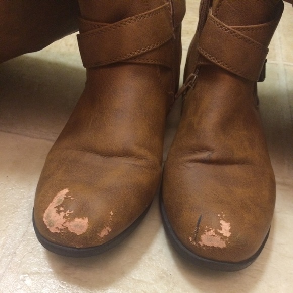 *SOLD* Tall Wide Calf Brown Boots - Picture 2 of 3