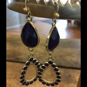 Deep Purple Drop Earrings